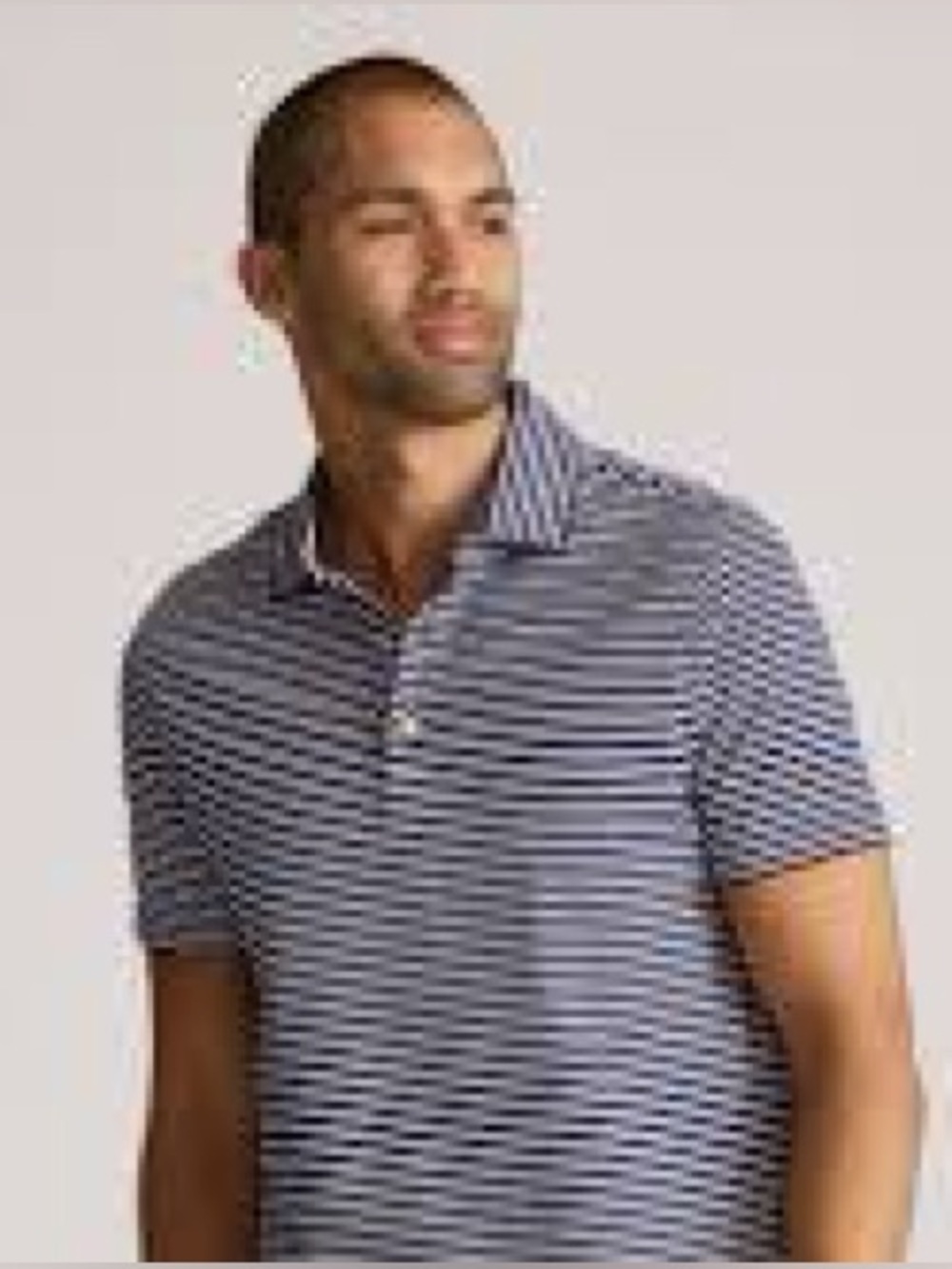 Men’s UNTUCKit Men's Cronos Feeder Stripe Performance Polo Shirt Size XL